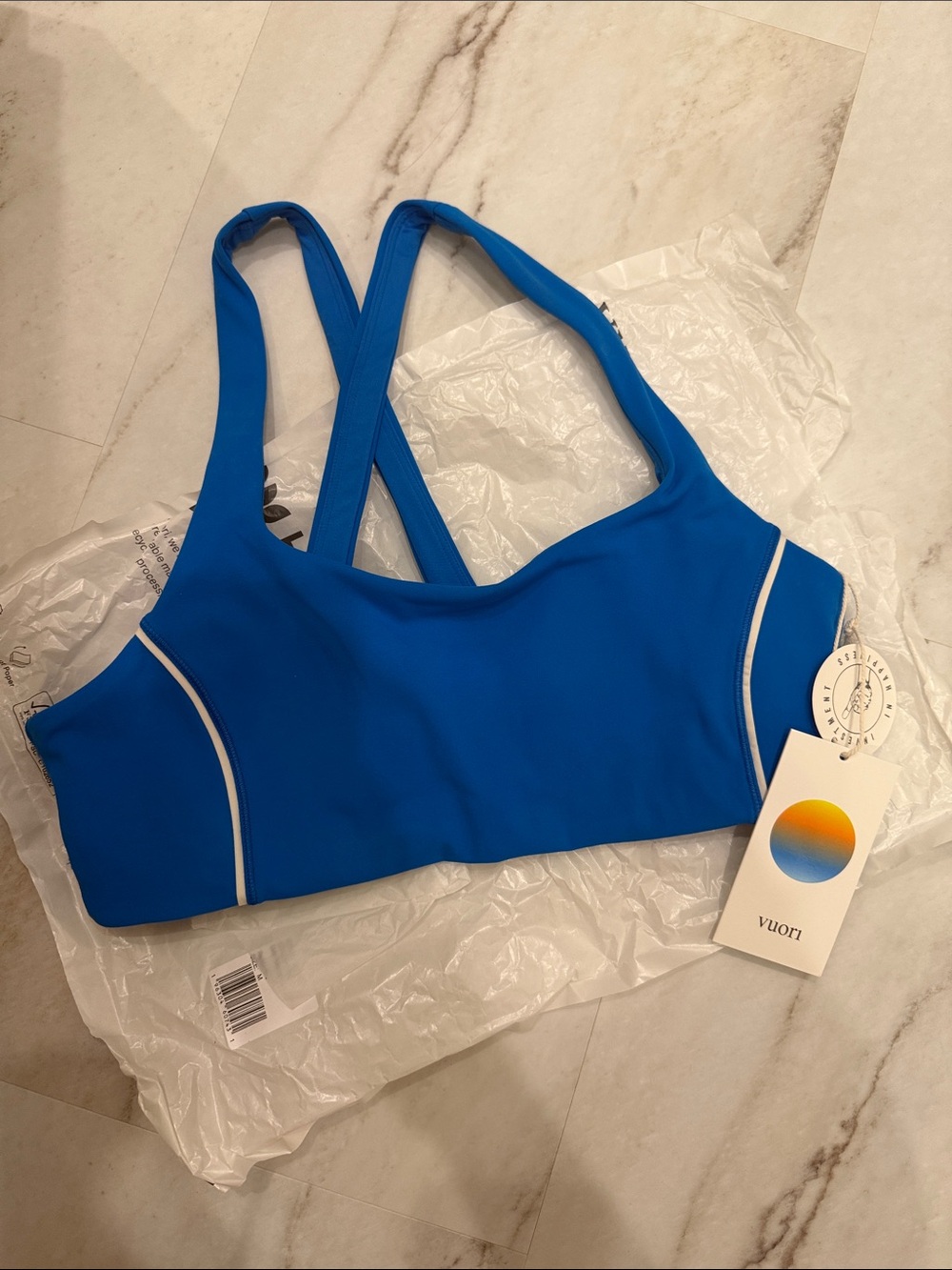 Vuori Daily Piped Bra - Regatta Blue Sz M